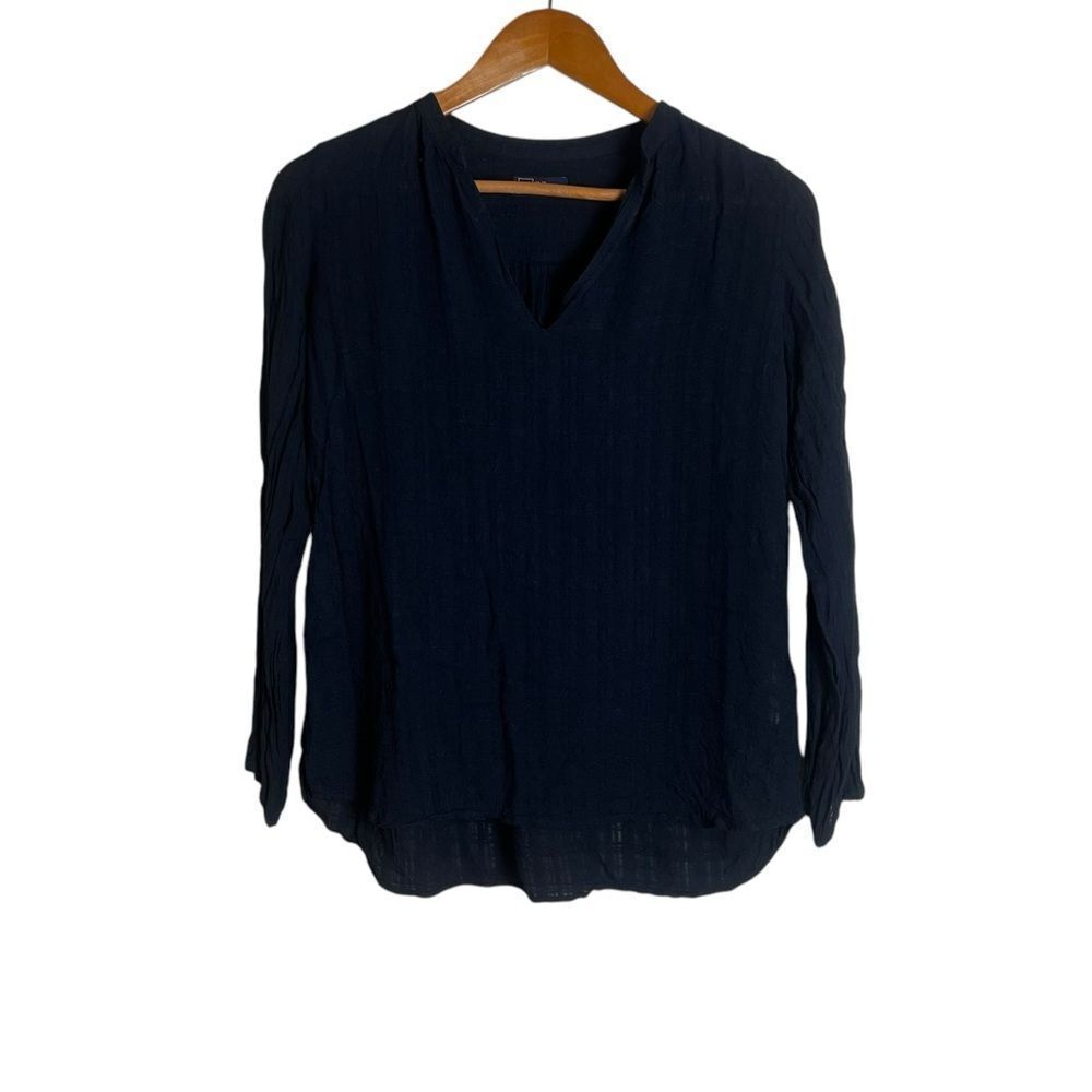 3 for $30! Gap black sheer long sleeve blouse